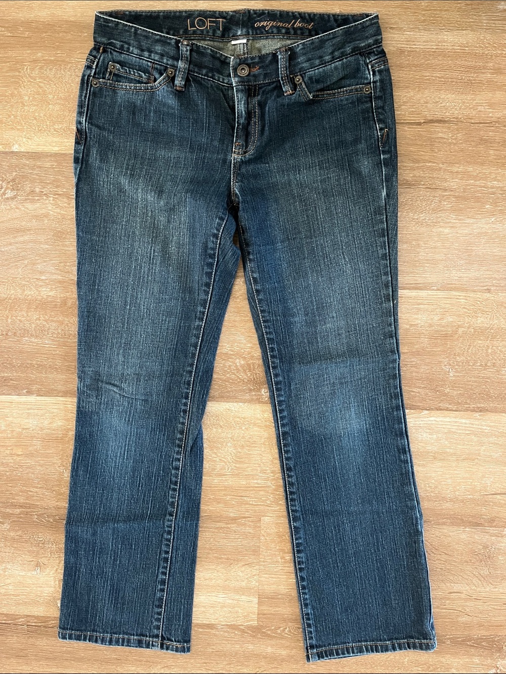 LOFT Dark Blue Bootcut Jeans